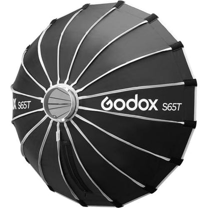 Godox Softbox Godox S65T 65cm/25.6in Quick Release Umbrella Softbox, Bowens Mount with Removable Front and Inner Diffusers for Photography, Live Streaming and Travel