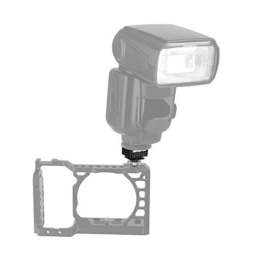 Flash Shoe Mount Adapter to 1/4 Thread Hole with 1/4"-20 Male Tripod Screw Adapter for Light Stands Umbrella Holder Flash Bracket, Strong and Solid