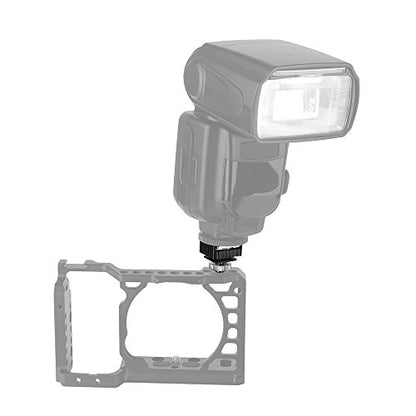 Flash Shoe Mount Adapter to 1/4 Thread Hole with 1/4"-20 Male Tripod Screw Adapter for Light Stands Umbrella Holder Flash Bracket, Strong and Solid