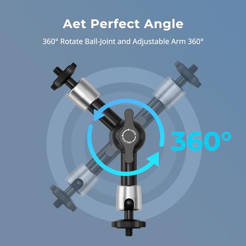 SMALLRIG 5.5-inch Magic Arm 2-Pack, Articulating Adjustable Friction Arm Mount with 1/4"-20 Thread Screw, for Camera Monitor/LED Light Setup, 5316 - style: 2-Pack