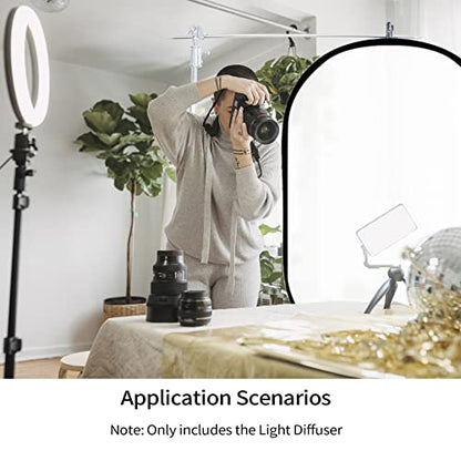 Selens Oval Light Diffuser, 59x78in/150x200cm Collapsible Pop-up Soft Light Diffusion with Portable Carrying Bag for Outdoor Photo Studio Lighting Video Live Streaming - size: 59x78inch/150x200cm with carrying bag