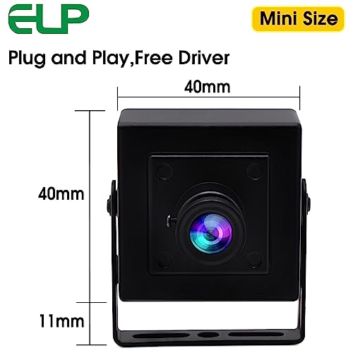 ELP Mini Box USB Camera for Computer 5megapixel HD Webcam with 3.6mm Lens for Machine Vision OV5640 UVC USB2.0 Lightburn PC Camera for Engraving Machine,3D Printer,Robot,3D Scanner - color: 3.6mm Lens Mini, style: USB Camera