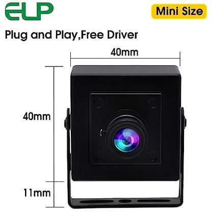 ELP Mini Box USB Camera for Computer 5megapixel HD Webcam with 3.6mm Lens for Machine Vision OV5640 UVC USB2.0 Lightburn PC Camera for Engraving Machine,3D Printer,Robot,3D Scanner - color: 3.6mm Lens Mini, style: USB Camera
