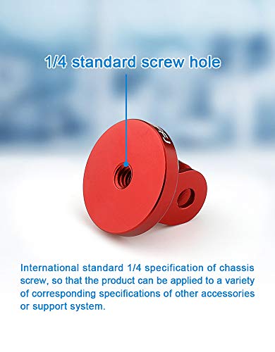 Aluminum-Tripod Adapter Attachment- Bolt -Adapter for Monopod Mount with Aluminum CNC Thumbscrew Compatible Gopro Hero 13 12 11 10 9 8 DJI Osmo Insta360 AKASO and Other Action Camera（RED） - color: RED