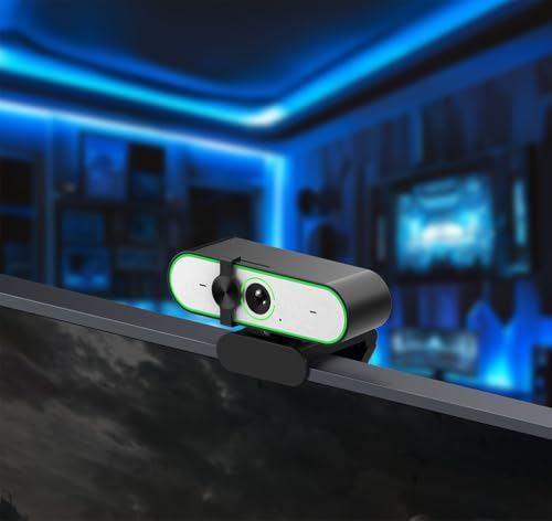 2K Webcam with Noise Cancellation Microphone, Plug & Play HD USB Webcam, 90° FOV, Privacy Cover, Portable Camera for Laptop, Desktop, PC, Mac, Zoom, Skype (C) - color: C