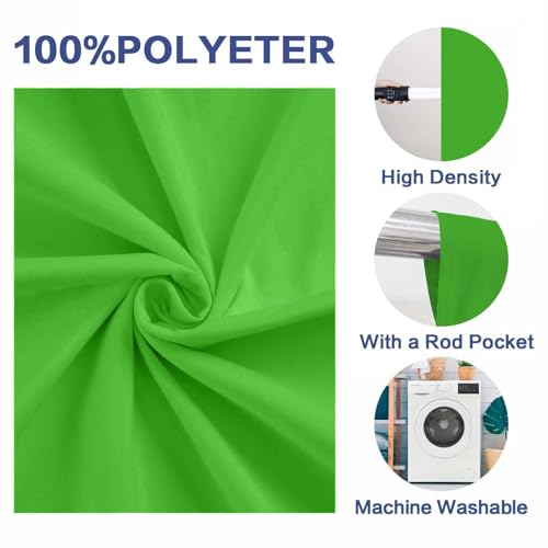 Green Photo Backdrop Professional Photography Background Polyester 6x9ft | Photoshoot Backdrop Suitable for Baby Baptisms, Graduation Photos, Weddings, School Party Themes, and Product Photography - color: Green, size: 6x9ft