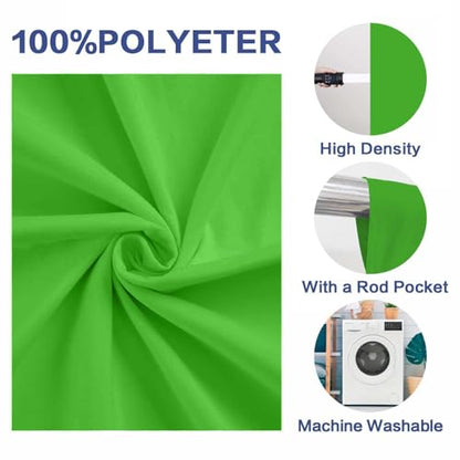 Green Photo Backdrop Professional Photography Background Polyester 6x9ft | Photoshoot Backdrop Suitable for Baby Baptisms, Graduation Photos, Weddings, School Party Themes, and Product Photography - color: Green, size: 6x9ft