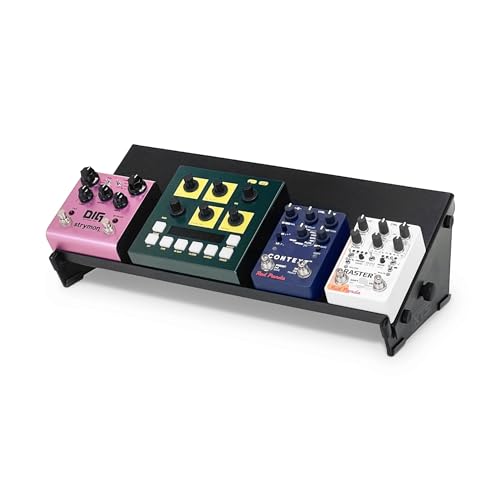 XTS Flex Stand, Desktop Stand with Tray for FX Pedals / Synths / Audio Interfaces / MIDI Controllers, Holds 2-4 Pedals or Machines, 17.7" Width, Fits Digitakt & Digitone / SP-404 MK2 / MPC One & more - size: Flex Stand