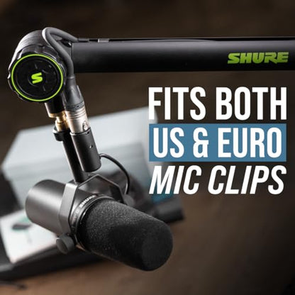 Shure by Gator Deluxe Articulating Desktop Podcasting Mic Boom Arm with Cable Management Channel; (SH-BROADCAST1)