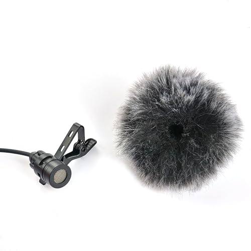 Ruittos 5 Packs Lavalier Microphone Wind Screen Furry Muffs Diameter 1cm Fits Most Lapel Clip Lav. Mini Lapel Microphone Dead Cat Windscreens (5 deadcats) - style: 5 deadcats