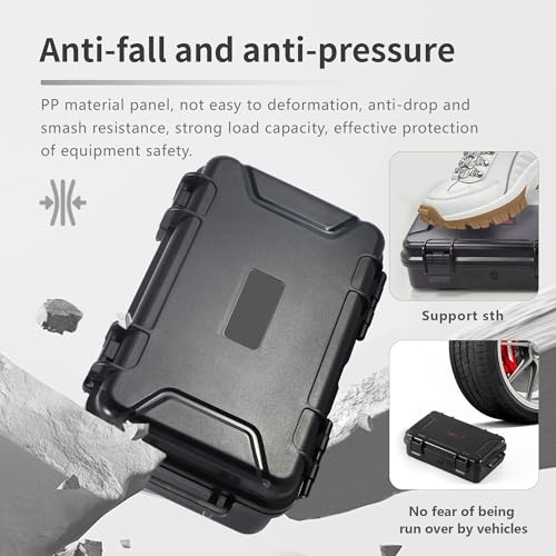 Hard Case for Gopro Hero 13/12/11/10/9 Media Mod/Volta/Light Mod,Wasterproof Organizer Travel Storage Case for Go pro Hero for dji osmo action 6 5 with 2 Batteries Accessories