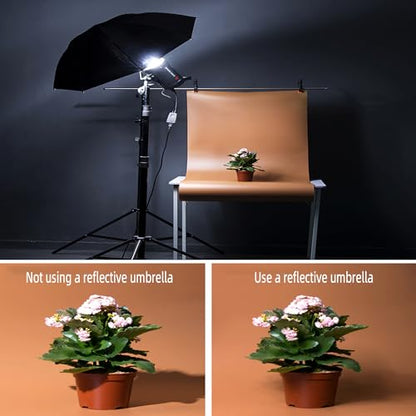 Godox UB002 40"/100cm Photography Studio Flash Black & Silver Reflector Umbrella for Studio/Outdoor Photo and Video Lighting Accessories - size: 40"/100cm