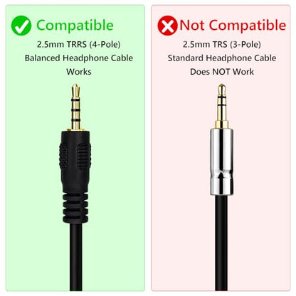 GEEKRIA 6.35mm Stereo Male to 2.5mm (4-Pole TRRS) Balanced Female Headphone Adapter, Compatible with 2.5mm TRRS Balanced Headphone Cables, Gold-Plated Aluminum Alloy - size: 2.4 inches X 0.35 (6 cm 0.9 cm)