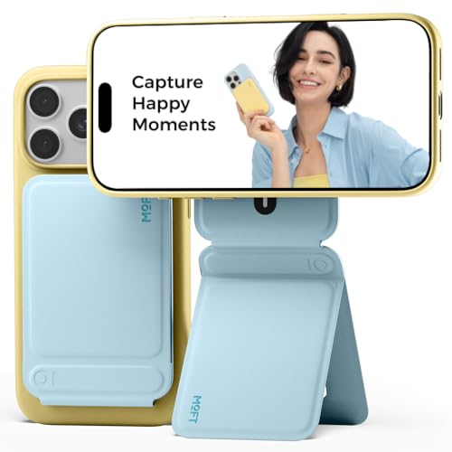 MOFT Phone Tripod Stand Selfie Stick for iPhone, Multi-Angles iPhone Stand, Lightweight & Portable Phone Holder, Strong Magnets, MOVAS Vegan Leather, Travel Essentials,Soothing Mist(Without Card Slot) - color: Soothing Mist x Without Card Slot, size: With