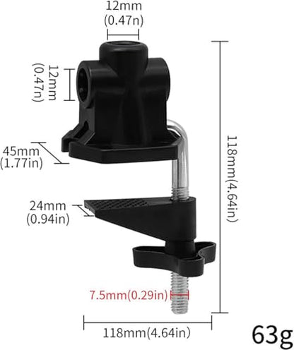 Black Replacement Heavy Duty Desk Clamp Clamp Base Adjustable for Microphone Arm Table Lamp Mount Holder Clamp Clamp Desk Lamp