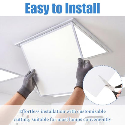 4 Pcs LED Light Diffuser, 11.8x11.8x0.039In PC Light Board Diffusion Cover Sheet, LED Dimming Film Anti-Glare for Soften Ceiling Light, LED Downlight, Spotlight LED Panel, Track Light