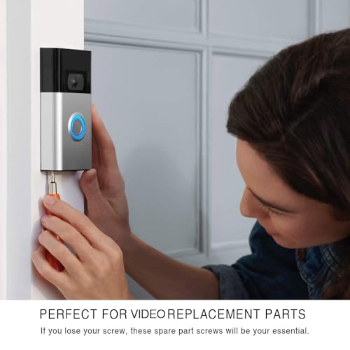 Video Doorbell Screws,Video Doorbell Replacement Screws- Fits All Video Doorbell Models (4Set /20pcs) (Black)