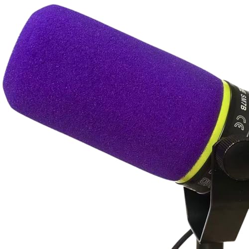 Custom Color Pop Filter for Shure SM7B Microphone Foam Windscreen with Retainer Ring Replacement Mic Cover for Studio Recording Gaming (Violet) - color: Violet