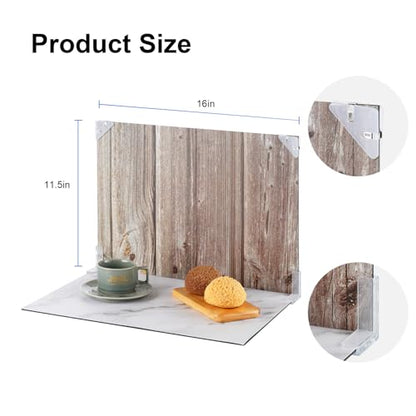 Meking 9Pcs 18Patterns Small Product Photography Backdrop Kit Photo Backdrop Board for Food Photography - Double-Sided Tabletop Photography Backdrop, 16x11.5inch - color: Mixcolor style