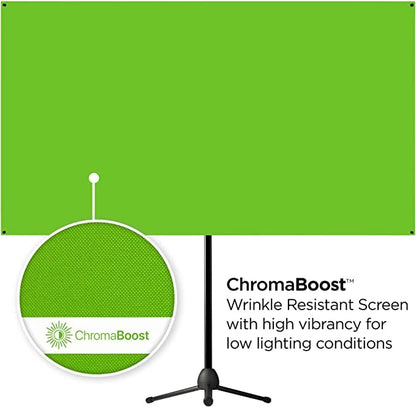 Valera 70in Green Screen Backdrop with Stand for Streaming, Ultra Portable 2 Min Setup, Portrait & Landscape, Tripod & Wall Mount, for Tiktok Zoom Video Meetings & More, +1k Free Backgrounds Included - size: 70 Inch