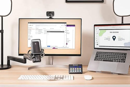 Elgato Wave Mic Arm Low Profile Microphone Boom Arm | Sits below shoulder line, 360-degree rotation, Magnetic cable channels, All-metal build, Fully adjustable mount - style: Mic Arm LP