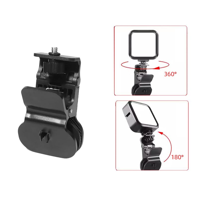 2 Pack Webcam Stand Mount Monitor Clips with 1/4''-20 Screw Phone Light Clip Video Camera Mount Holder for Monitor Top Laptop Screen Video Live Streaming Virtual Meeting Conference Webcams