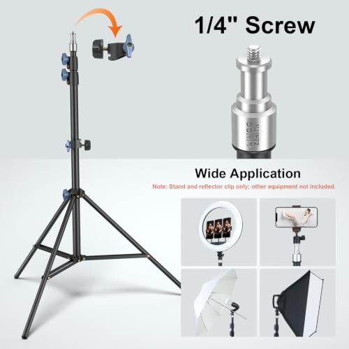 LINCO Lincostore 90“ / 7.5ft Studio Photography Photo Light Stand/Reflector Panel Stand with Reflector Holder