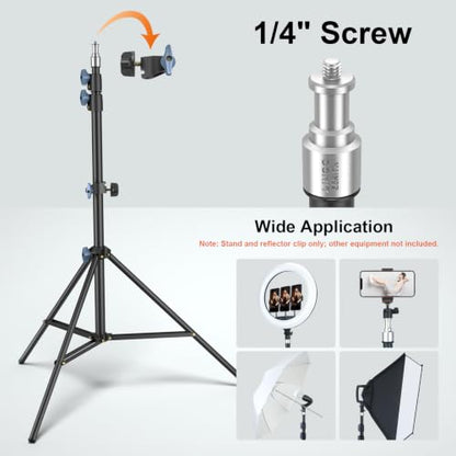 LINCO Lincostore 90“ / 7.5ft Studio Photography Photo Light Stand/Reflector Panel Stand with Reflector Holder