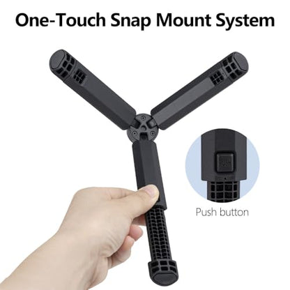 Mini Tripod for DJI Pocket3/4 2-in-1 Desktop Stand & Grip Handle - Ultra Portable Geared Heads Tripod for DSLR Webcam Phone 1/4” Mount 2oz Lightweight