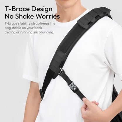 ULANZI U023 Camera Sling Bag 13L, 3-Point Crossbody Bag with MOLLE Shoulder Yoke and Removable EVA Padded Insert, Water-Resistant Camera Bag for Mirrorless DSLR, 14 Inch Laptop,Tripod & POV Action Cam - size: 13L