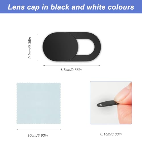 Webcam Cover for Laptop Camera Cover Slide, 20 Pcs Ultra Thin Phone Camera Covers for Laptops, Compatible with MacBook iMac iPad MacBook Pro Computer Laptop Camera Blocker Camera Cover Slide