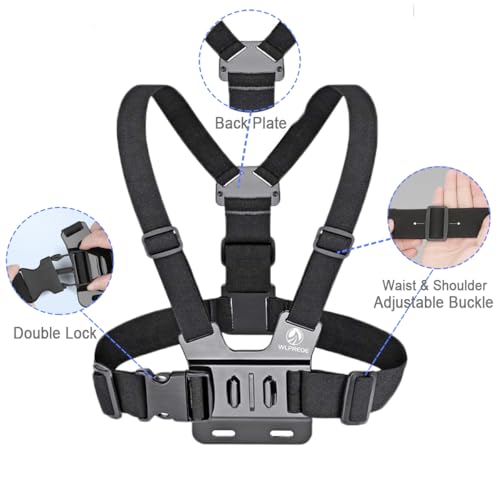 Phone Chest Mount Head Strap Accessories - Vlogging Kit for iPhone,POV Phone Holder for iPhone 17-Hands Free Body Camera Mount for Immersive Fishing Video Recording,YouTube,TikTok,Live Stream,Cooking