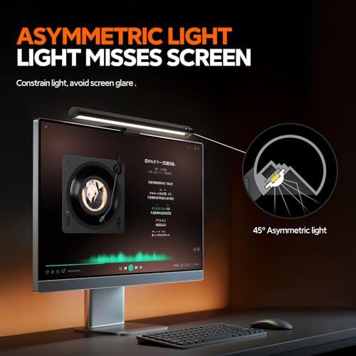 LYMAX Monitor Light Bar, Eye-Care USB Computer Lamp Dimmable Screen Light Bar, Fit for All Monitor with Wireless Controller, Backlight, No Screen Glare, Space Saving for Home Office Desk Light