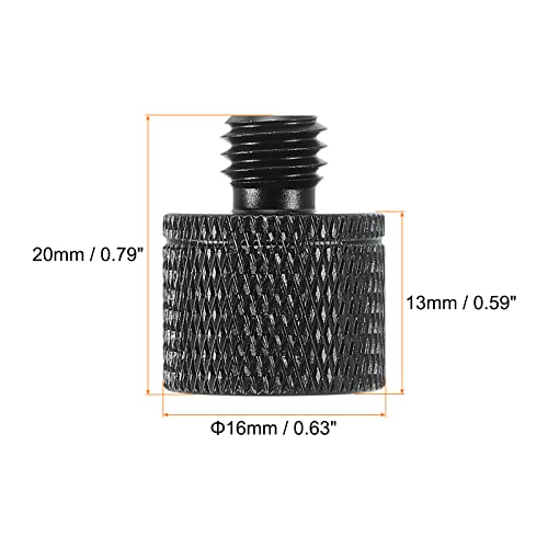 MECCANIXITY Mic Stand Adapter 3/8 Female x M8 Male Camera Screw Thread Adapter for Microphone Tripod Stand Black 2 Pack - size: M8