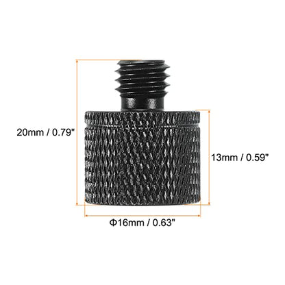 MECCANIXITY Mic Stand Adapter 3/8 Female x M8 Male Camera Screw Thread Adapter for Microphone Tripod Stand Black 2 Pack - size: M8