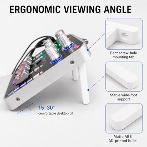 Angled Stand Legs for PCPanel Pro RGB Audio Controller – Ergonomic Tilt Display Mount | Stable Desktop Positioning | Professional Studio Mixer Accessory Kit