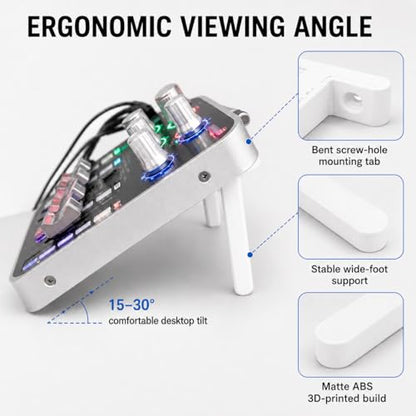 Angled Stand Legs for PCPanel Pro RGB Audio Controller – Ergonomic Tilt Display Mount | Stable Desktop Positioning | Professional Studio Mixer Accessory Kit