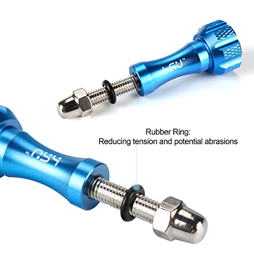 HSU Aluminum Thumbscrew Set + Wrench for Gopro Hero 13, 12, 11, 10, 9, 8, 7, 6, 5, 4, 3, Gopro Session, AKASO Campark and Other Action Cameras (Blue) - color: Thumbscrew Set + Wrench(Blue)