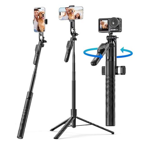 ORICO 69" Phone Tripod & Selfie Stick - 360° Rotatable Phone Holder for Multi-Angle Shooting, Wireless Remote, Extendable Stand for iPhone, Android, Camera, GoPro, Travel, Vlog, Recording - SPM175 - size: 69''