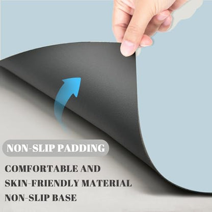 Dry Erase Desk Mat, Waterproof Desk Pad, Erasable Writing White Board for Making Plans, Non-Slip Large Desktop Protector for Office, Home, School 31"x13" (Blue) - color: Blue
