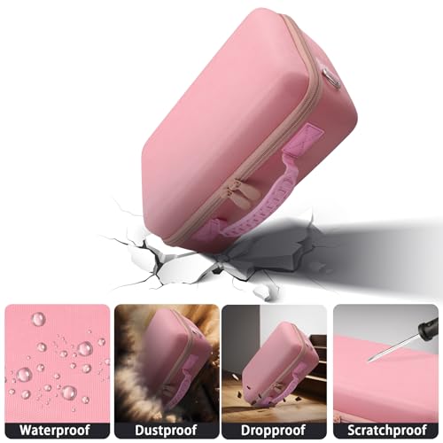 Camera Case Compatible with Canon EOS Rebel T7/T100/R50/R100/R5/R6 V//R6 Mark II DSLR Camera with 18-55mm Lens,Sony,Nikon DSLR Camera Protective Case with Shoulder Strap (Pink Case) - color: Pink Case