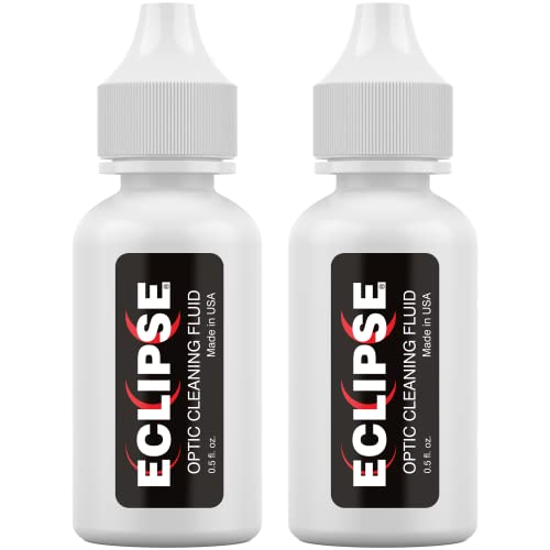 Eclipse Optic Cleaning Solution - Camera Lens and Digital Sensor Cleaner Fluid - Works with All Cameras, Binoculars, and Other Optical Products - Dropper Tip (15ml) - 0.5oz (2-Pack)