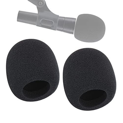 2 Pack Foam Mic Cover, Pop Filter Windscreen for Shure SM58 | Thick foam mic cover fits most handheld microphones, Reduces wind noise, improves clarity, and keeps mics clean - color: 2PCS-Black