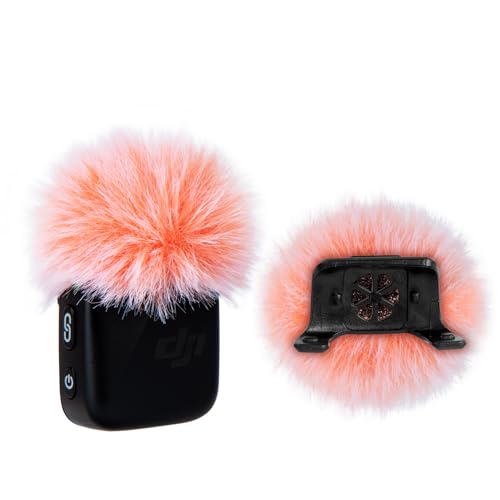 SUNMON Microphone Pop Filter, Mic Cover Furry Foam for DJI Mini Microphone (2PCS/Pink) - color: Pink, size: 2PCS