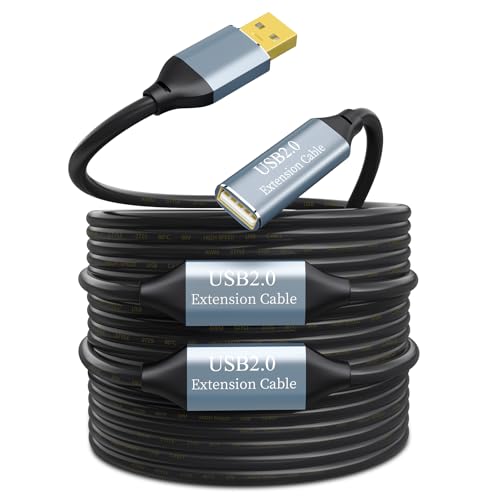 Active USB Extension Cable 82FT, USB 2.0 Type A Male to A Female Cord, High Speed 480 Mbps with 3 Extension Chipsets Signal Booster Repeater Cable-82FT - size: 82FT