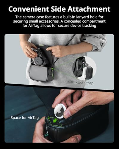 SMALLRIG Compact Camera Bag, Crossbody Bag with Shoulder Stap, PU Leather Camera Case for Ricoh GRIII/GRIIIX/GRIII HDF/GRIIIX HDF/GRIV, for DJI Action 4/5/6, for Insta360 Ace Pro/Ace Pro 2-5673
