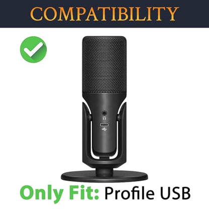 SOULWIT 2Pcs Pop Filter for Sennheiser Profile USB Microphones - Black