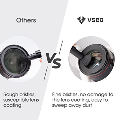 VSGO Lens Cleaning Pen with Power Switch – Compatible with Canon, Nikon, Sony Cameras, Binoculars, and AR/VR Glasses – Includes 2 Replaceable Carbon Tips (V-P03E)