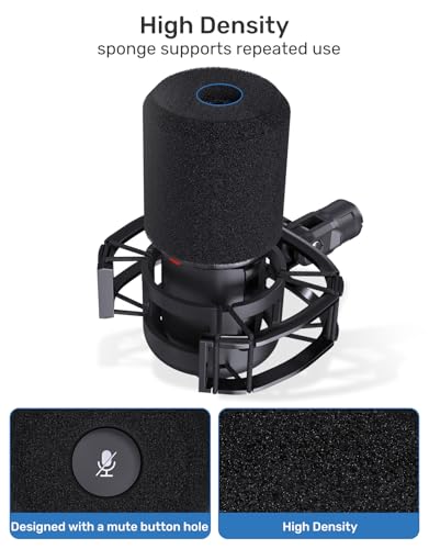 2026 Upgrade Shock Mount for HyperX SoloCast & Razer Seiren Mini Microphone, Anti-Vibration Suspension Elastic Shock Mount Holder Clip Mics Stand - size: HyperX SoloCast Shock Mount