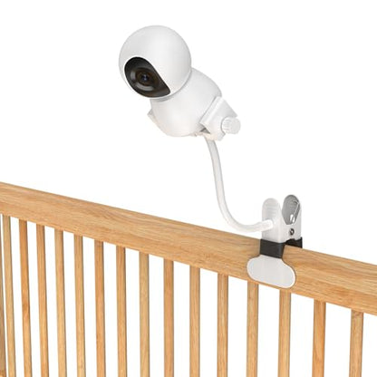 Baby Monitor Mount - Universal Adjustable Monitor Flex Stand for Hello Baby, Nanit Pro, Infant Optics, VTech & Most Baby Monitors - Detachable Arm Camera Clip Mount with Cute Stickers for Crib - size: Monitor Mount Only